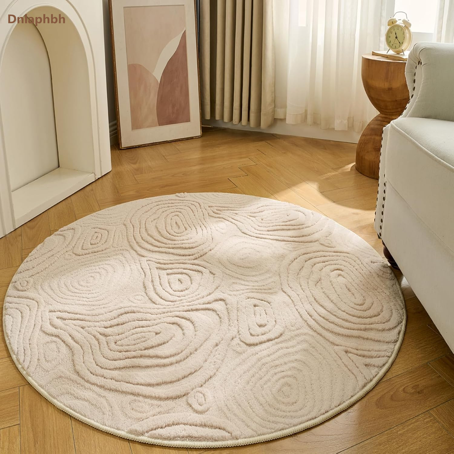 Baby Nursery Rug - Dnlaphbh 3D Geometric Round Rug –