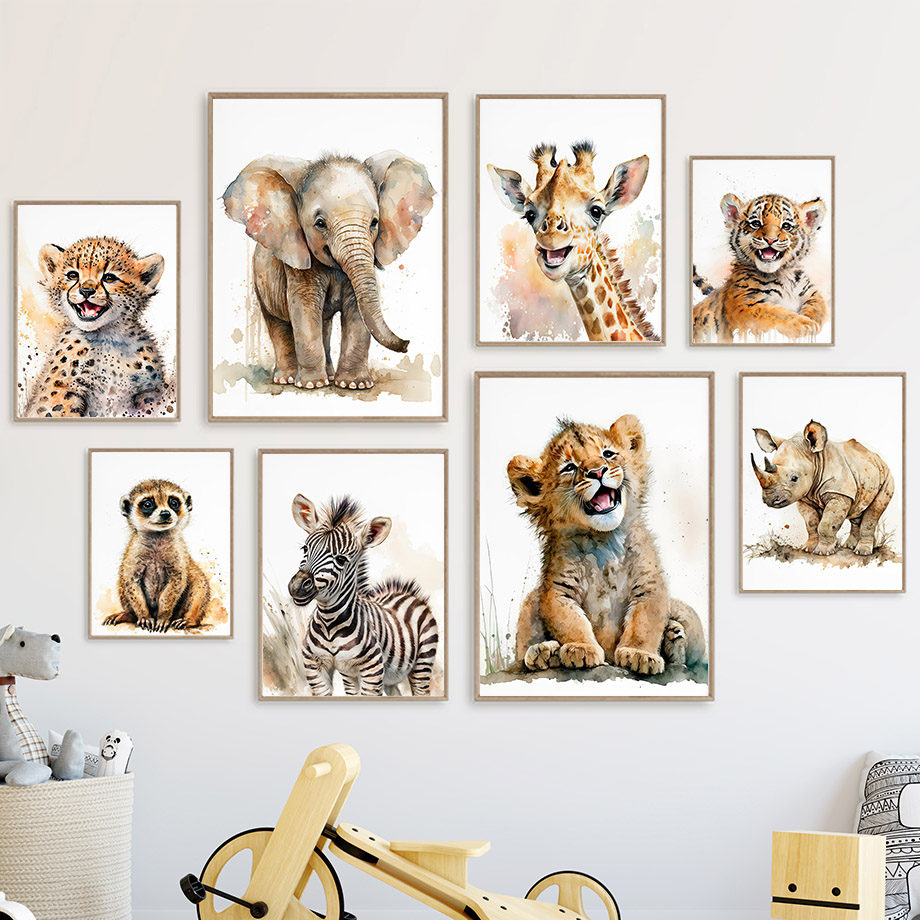 Baby Zebra Nursery - Elephant Giraffe Lion Tiger Zebra Nursery