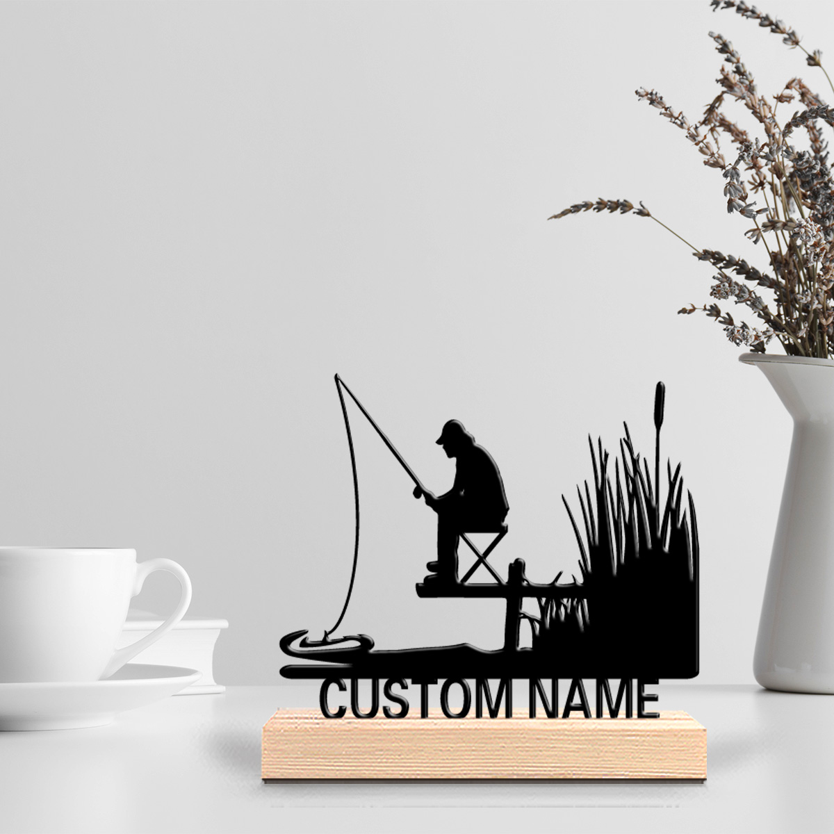 Baby Nursery Baby - 1pc Stylish Personalized Custom fishing Wooden