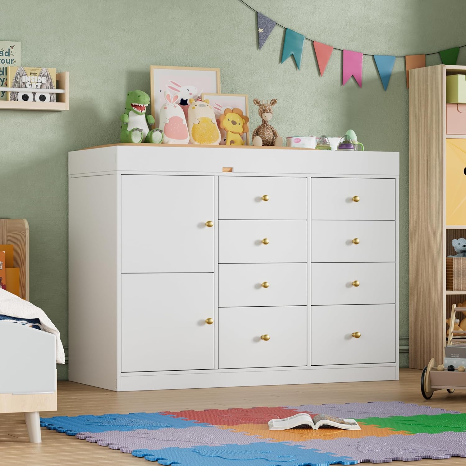 Changing Table Dresser, Baby C - Baby Nursery Drawers ulasan dan harga