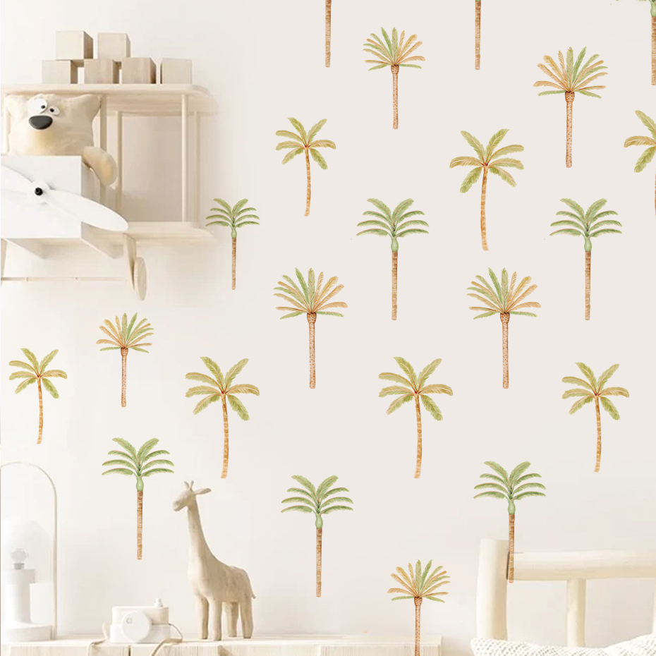 Boho Coconut Palm Tree Wall St - Baby Nursery Artwork ulasan dan harga