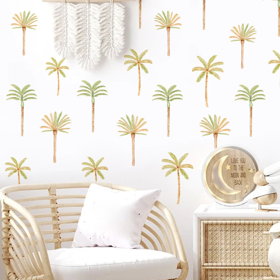 Boho Coconut Palm Tree Wall St - Baby Nursery Artwork ulasan dan harga