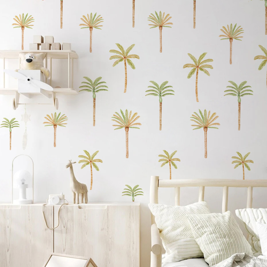 Boho Coconut Palm Tree Wall St - Baby Nursery Artwork ulasan dan harga