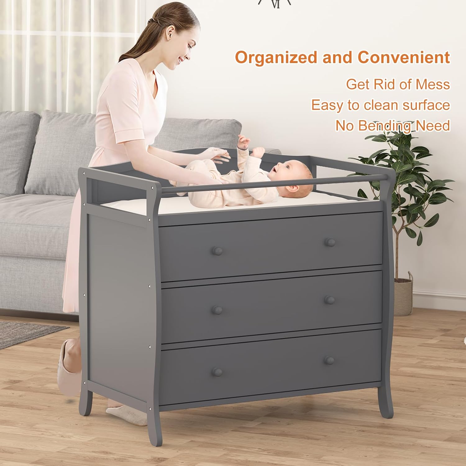 3 Drawers Baby Changing Table  - Baby Nursery Drawers ulasan dan harga