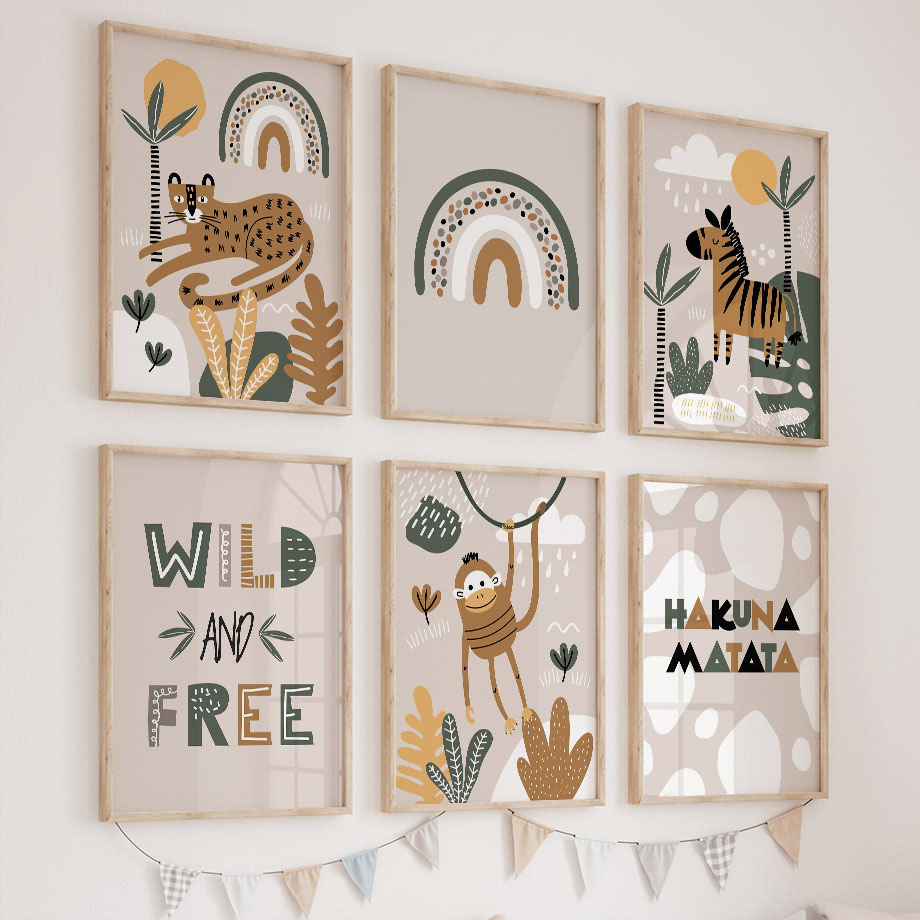 Leopard Zebra Monkey Jungle An - Baby Zebra Nursery ulasan dan harga