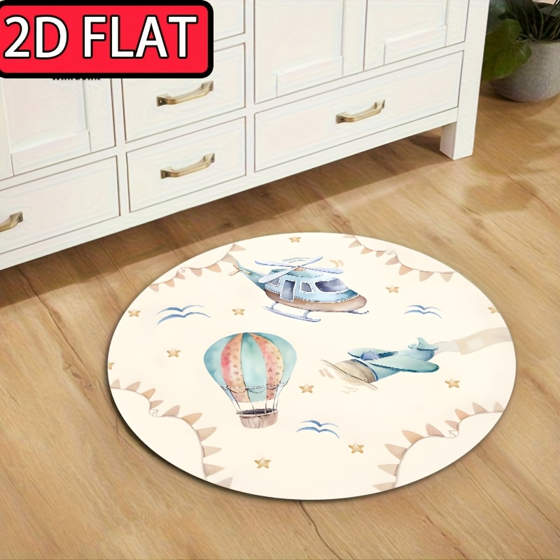 Whimsical Hot Air Balloon Airp - Baby Nursery Rug ulasan dan harga