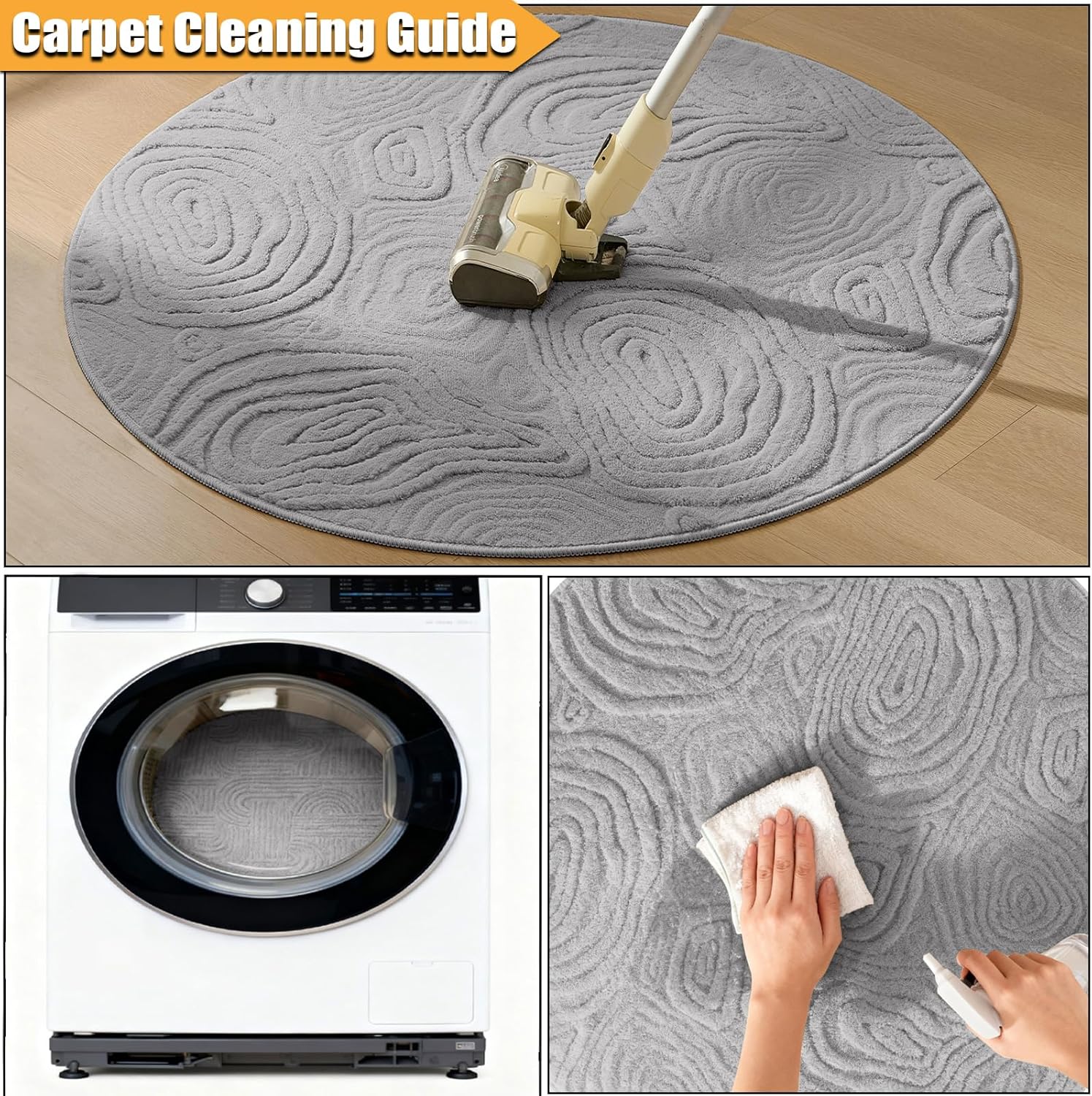 Dnlaphbh 3D Geometric Round Ru - Baby Nursery Rug ulasan dan harga