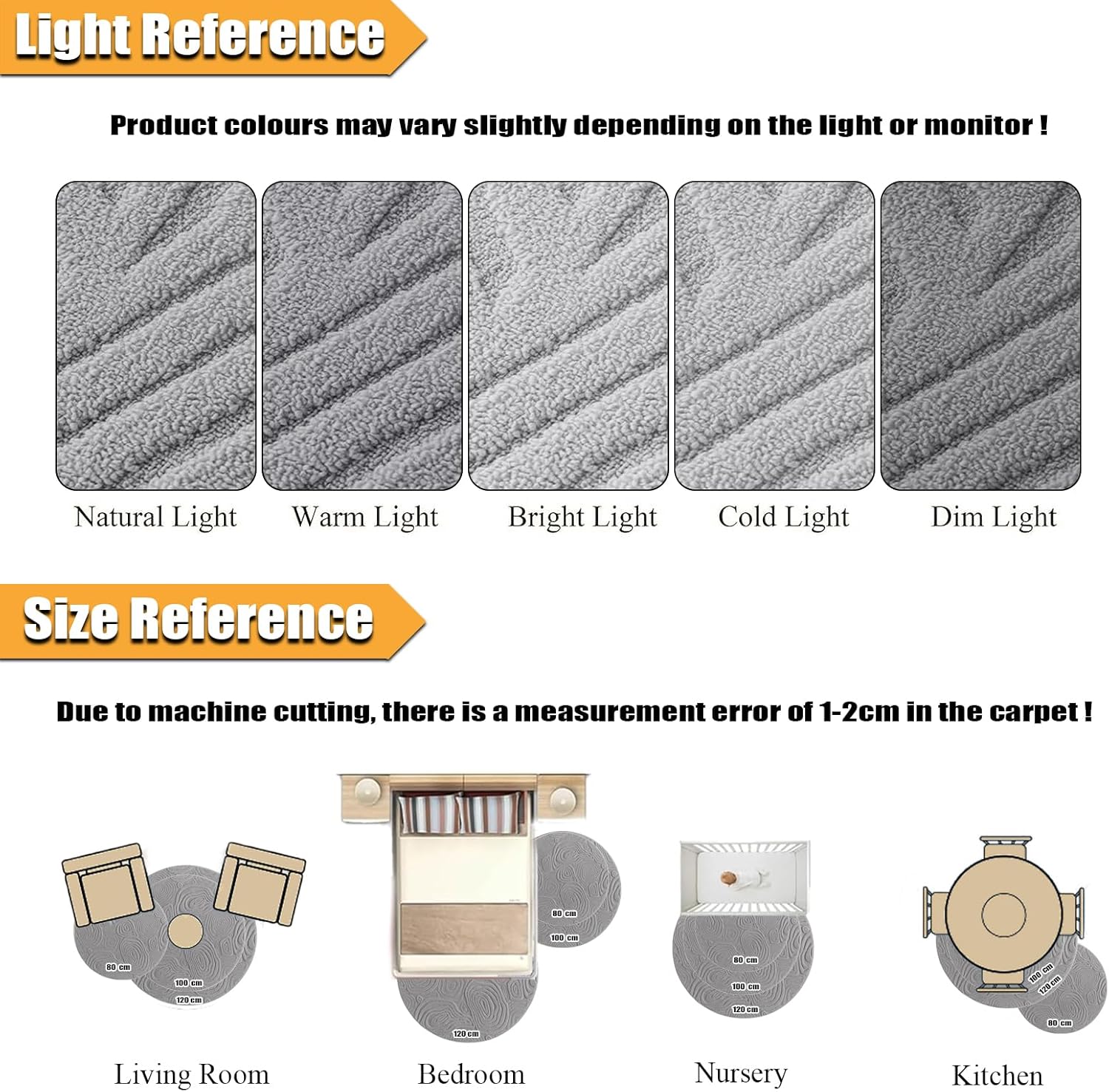 Dnlaphbh 3D Geometric Round Ru - Baby Nursery Rug ulasan dan harga