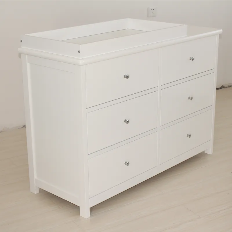 White Baby Storage Cabinet 6 D - Baby Nursery Drawers ulasan dan harga