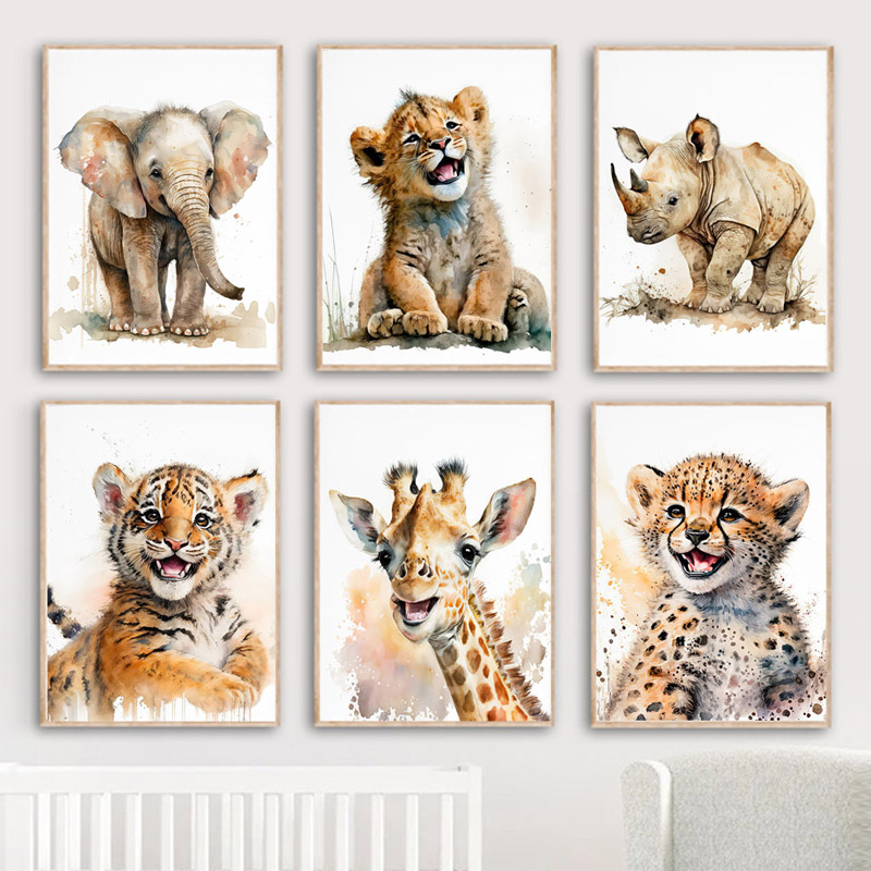 Elephant Giraffe Lion Tiger Ze - Baby Zebra Nursery ulasan dan harga