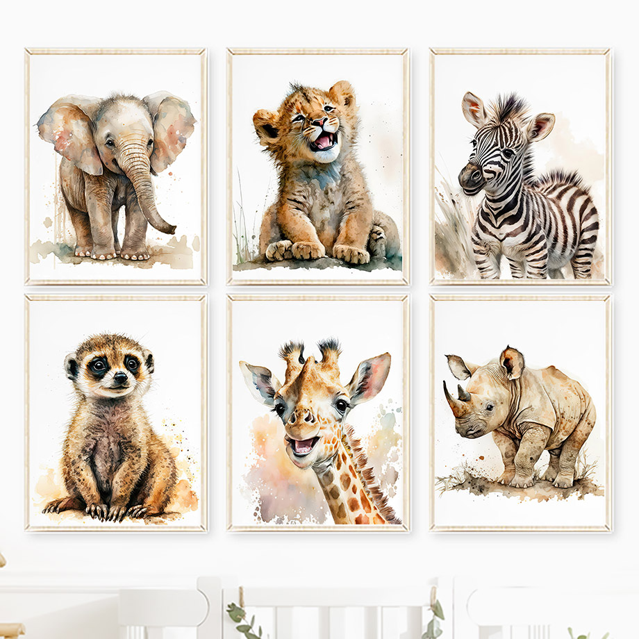 Elephant Giraffe Lion Tiger Ze - Baby Zebra Nursery ulasan dan harga