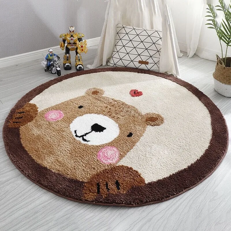 VIKAMA Cartoon Round Imitation - Baby Nursery Rug ulasan dan harga