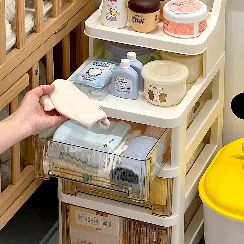 3-Tier Rolling Storage Cart Nu - Baby Nursery Drawers ulasan dan harga