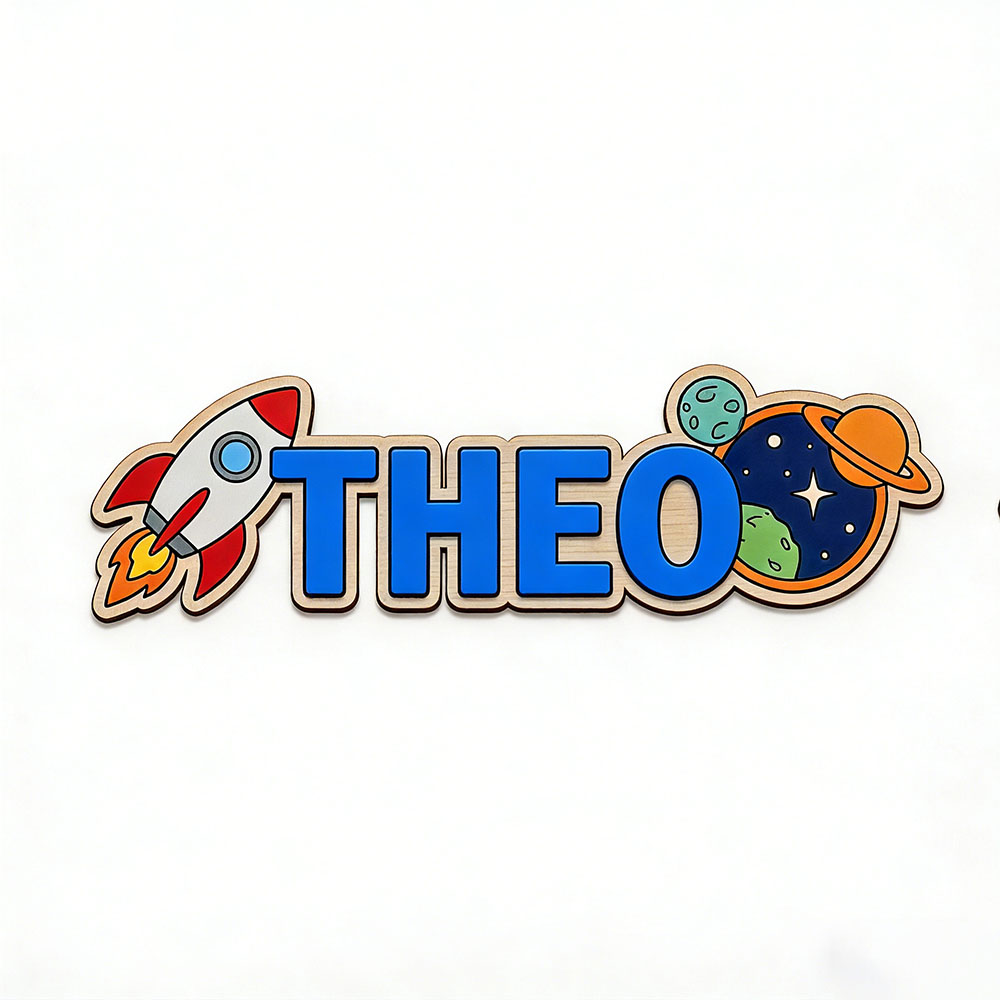 Personalized Space Rocket Name - Baby Nursery Artwork ulasan dan harga