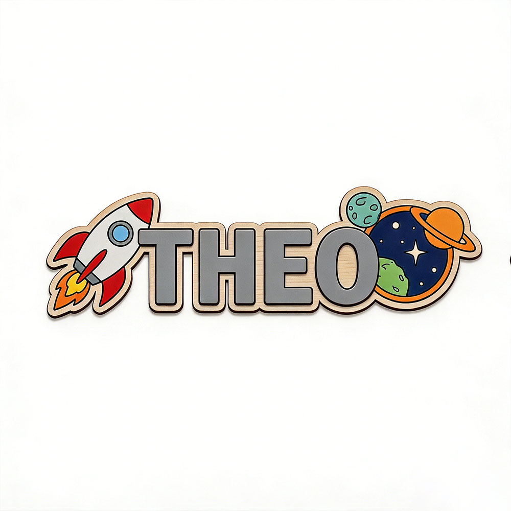 Personalized Space Rocket Name - Baby Nursery Artwork ulasan dan harga