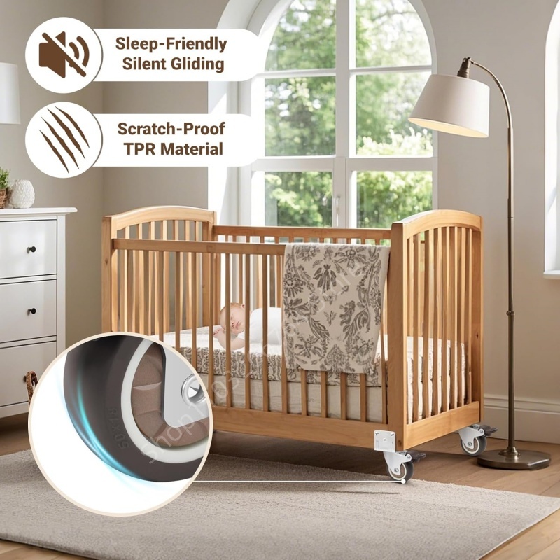 4Pcs L Type Heavy Duty Furnitu - Baby Nursery Trolley ulasan dan harga