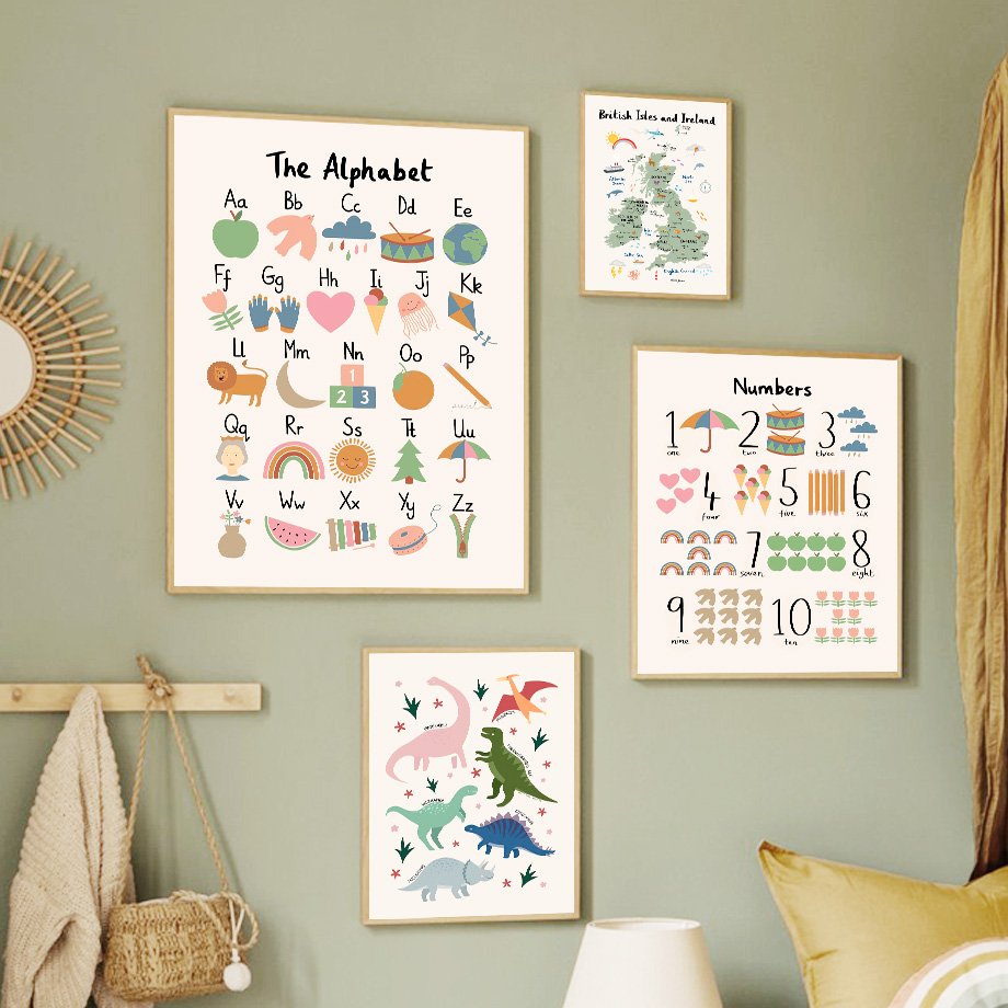 Animal World Map Dinosaur Alph - Baby Nursery Home ulasan dan harga