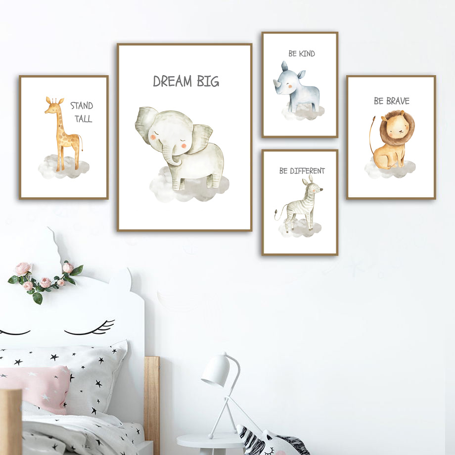 Nursery Wall Art Canvas Painti - Baby Zebra Nursery ulasan dan harga