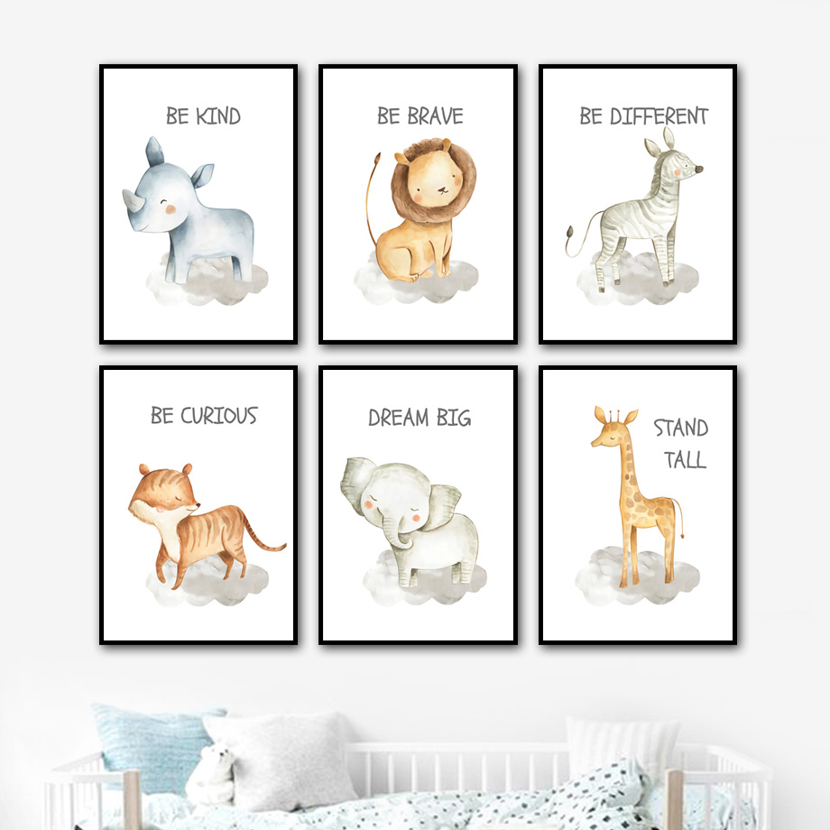 Nursery Wall Art Canvas Painti - Baby Zebra Nursery ulasan dan harga