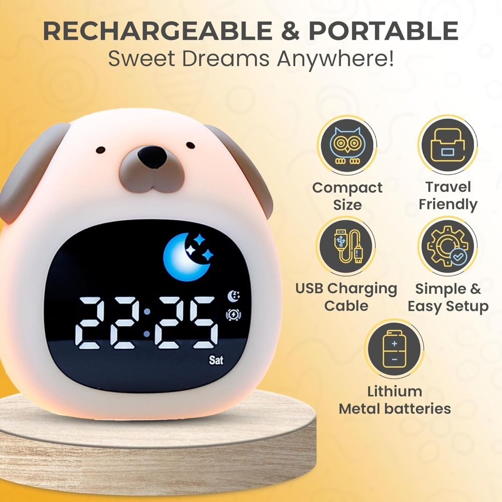 New Bright Alarm Clock with Sl - Sound Sleep Trainer Clock ulasan dan harga