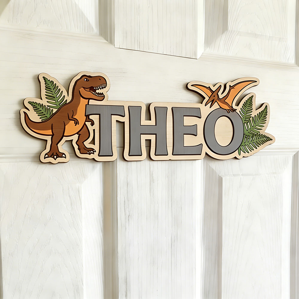 Personalized Dinosaur Name Sig - Baby Nursery Artwork ulasan dan harga