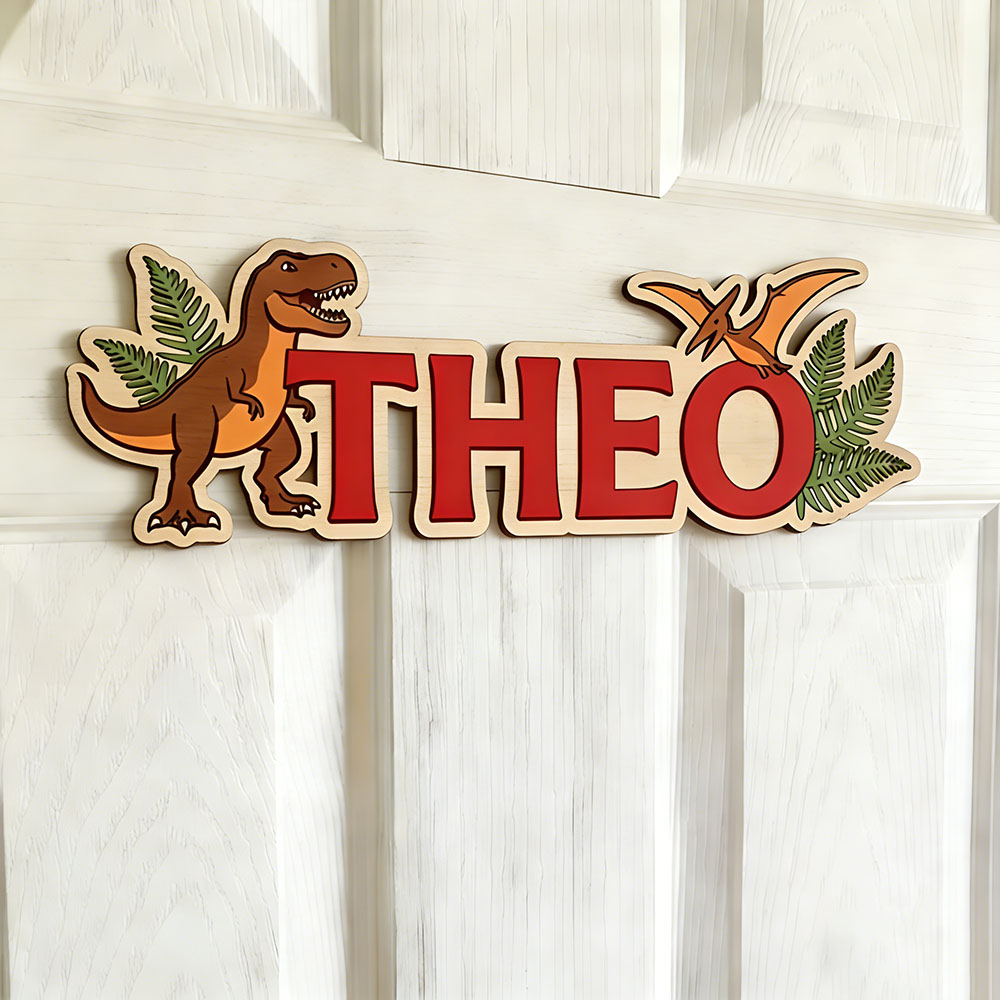 Personalized Dinosaur Name Sig - Baby Nursery Artwork ulasan dan harga
