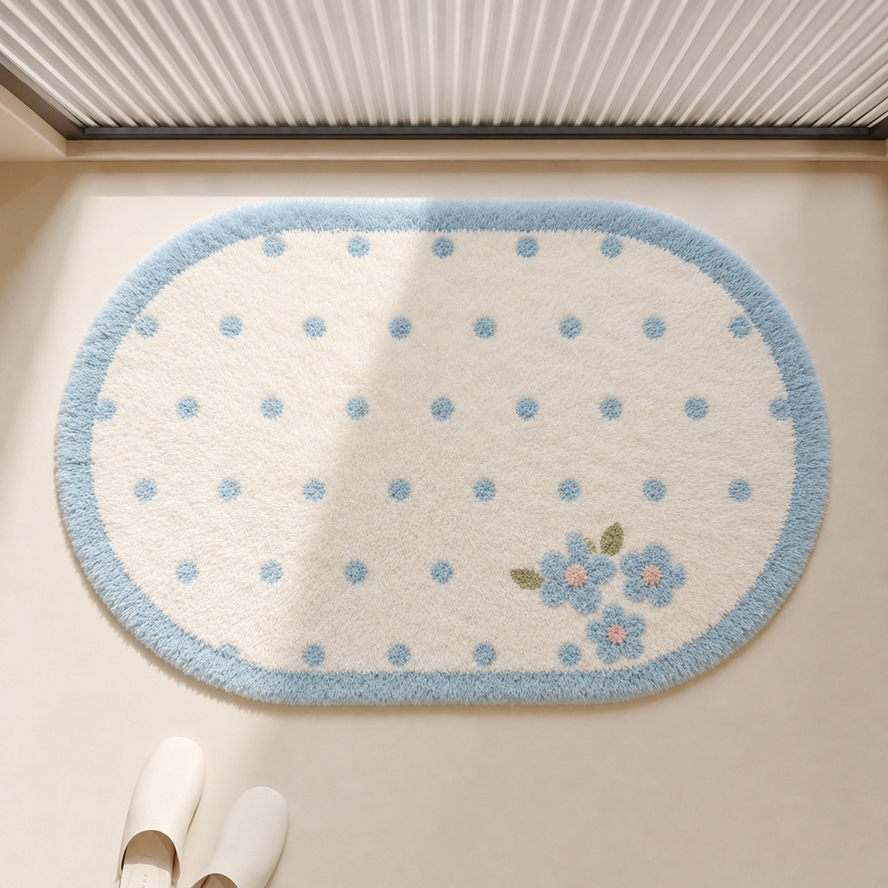 Pink Strawberry Plush Bath Mat - Baby Nursery Rug ulasan dan harga