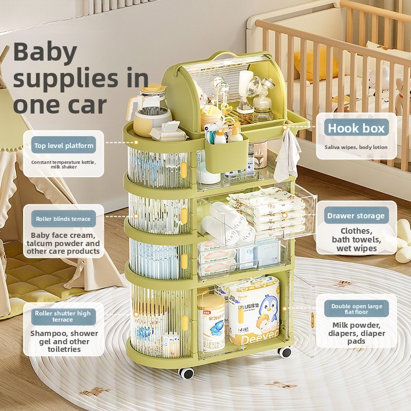 Hanging Floor Cart Baby Organi - Baby Nursery Trolley ulasan dan harga