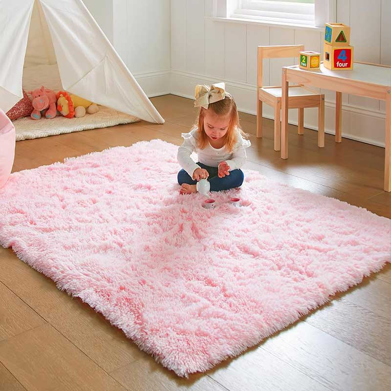 Pink Bedroom Carpet For Childr - Baby Nursery Rug ulasan dan harga