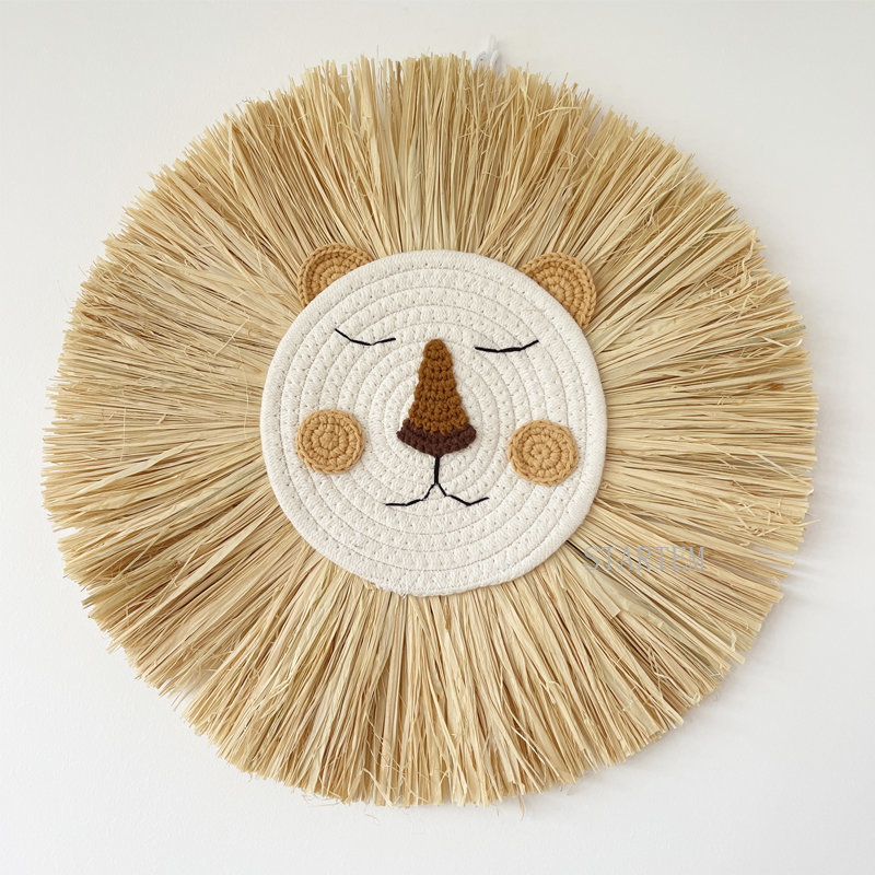 INS Nordic Handmade Lion Wall  - Baby Nursery Artwork ulasan dan harga