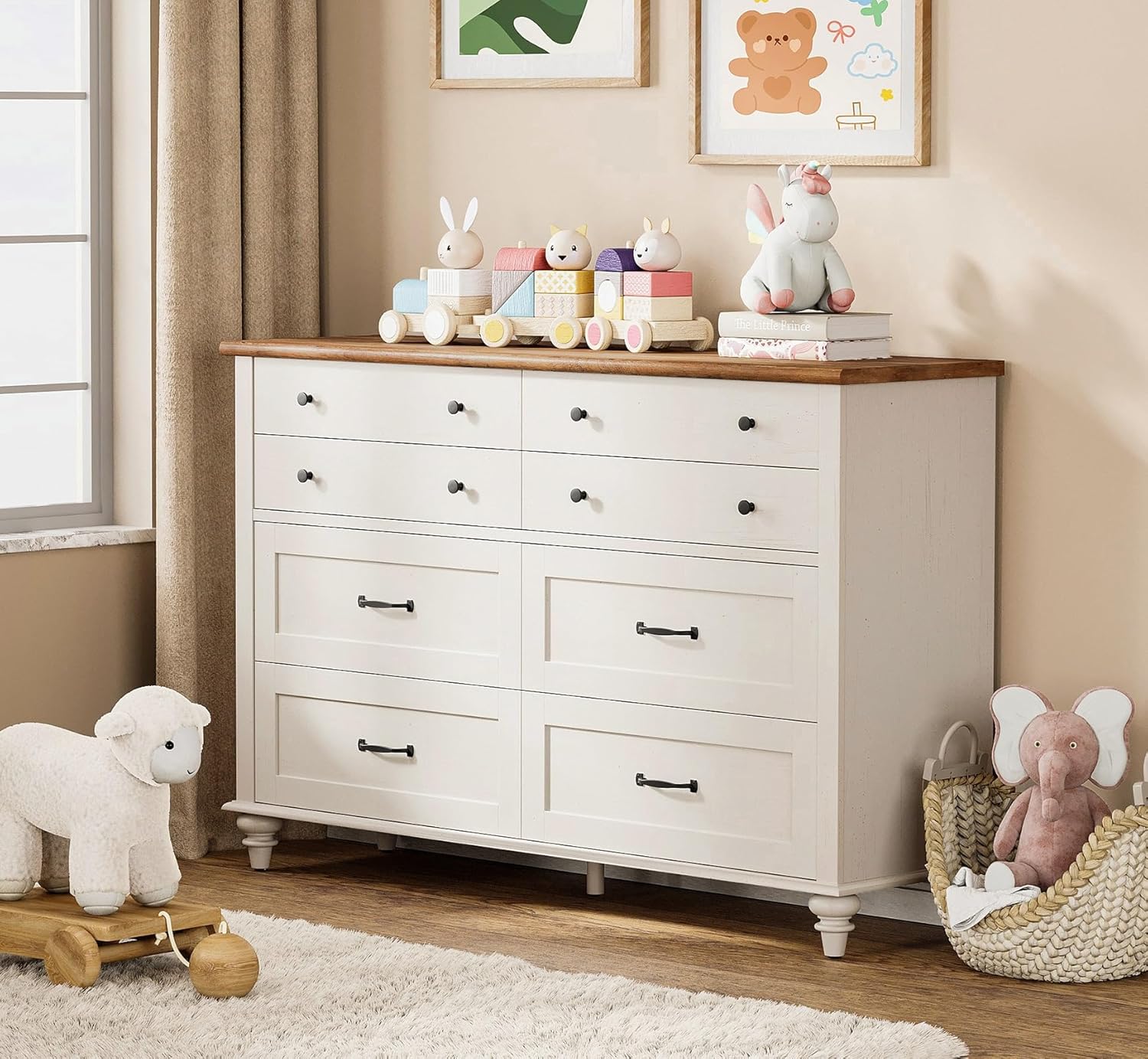 Modern  Kids Dresser with 7 Dr - Baby Nursery Drawers ulasan dan harga