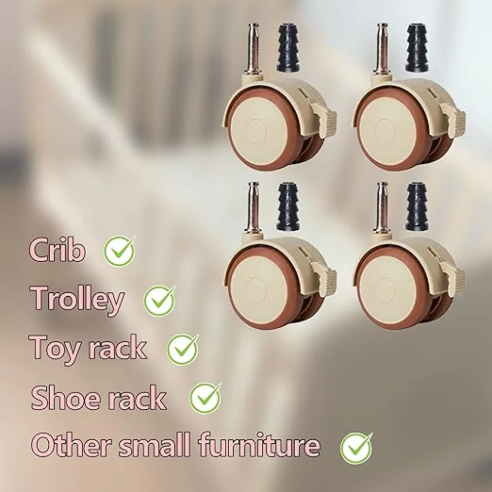 1/4 Pcs Nylon Swivel Caster Wh - Baby Nursery Trolley ulasan dan harga