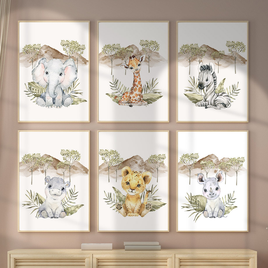 Giraffe Zebra Elephant Lion Hi - Baby Zebra Nursery ulasan dan harga