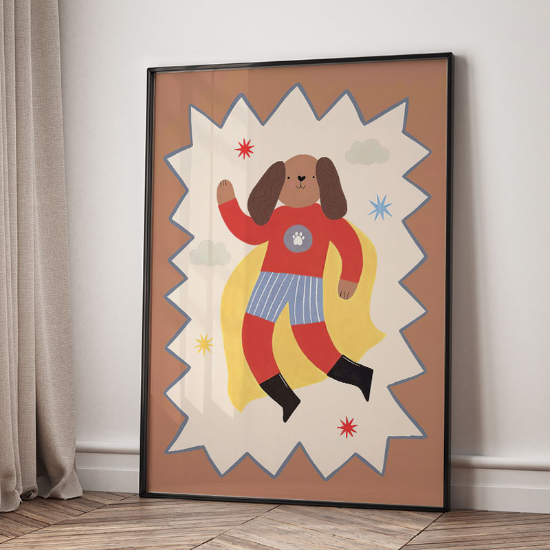 Funny Cartoon Super Cool Kid N - Baby Nursery Artwork ulasan dan harga