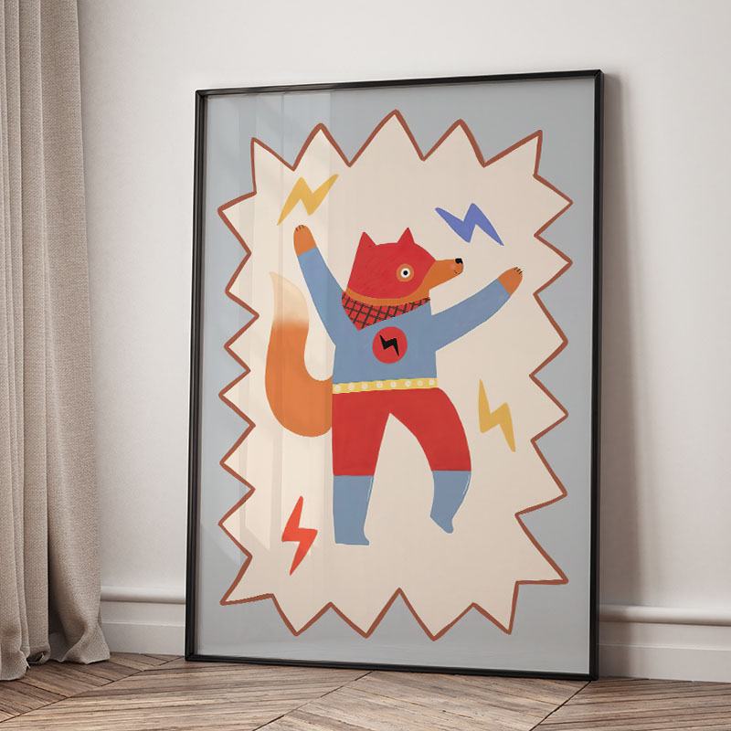Funny Cartoon Super Cool Kid N - Baby Nursery Artwork ulasan dan harga